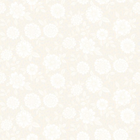 Manhattan Comfort Lewisville Lizette Cream Charming Floral 33 ft L X 209 in W Wallpaper BR4080-15907